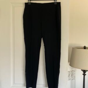 Eileen Fisher Black Ankle Moto Pants Size Small